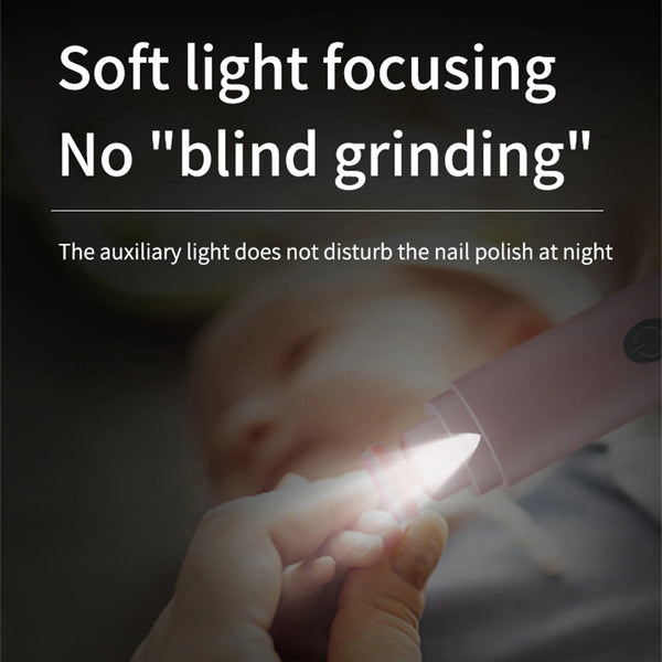 Gentle Baby Electric Nail Trimmer With LED Lights - USB Fast Charging